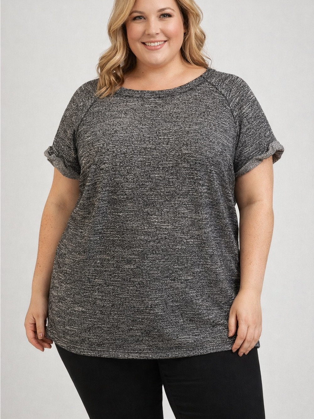 😍SHOW SPECIAL Max Studio Grey Knit Top Loungewear Plus Size XL